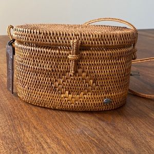 Helen Kaminski Small Raffia Basket Shoulder Bag w/ tags